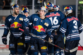 Meister gegen Tabellenführer: Red Bulls empfangen die Kölner Haie Meister gegen Tabellenführer: Red Bulls empfangen die Kölner Haie