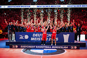 FC Bayern Basketball celebrates the first championship title at SAP Garden