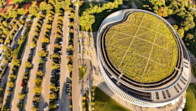 Neues, schrankenloses Parksystem auf der Parkharfe im Olympiapark