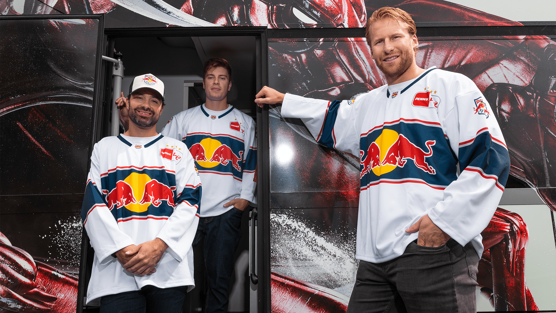 This is the away jersey of EHC Red Bull München for the 2025/26