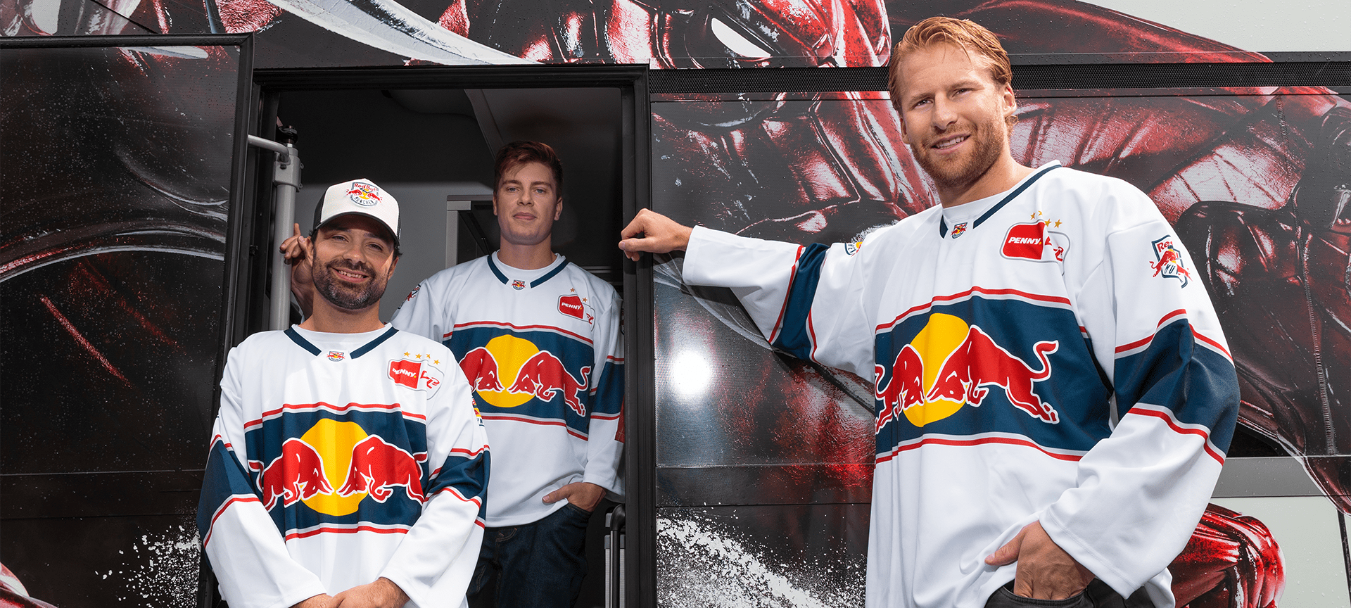 This is the away jersey of EHC Red Bull München for the 2025/26